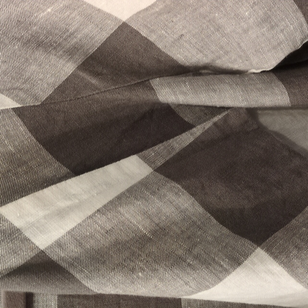 Pristine Chalet Open FrontPlaid Linen Jacket/Cardigan White & Gray Size Medium - Picture 5 of 5